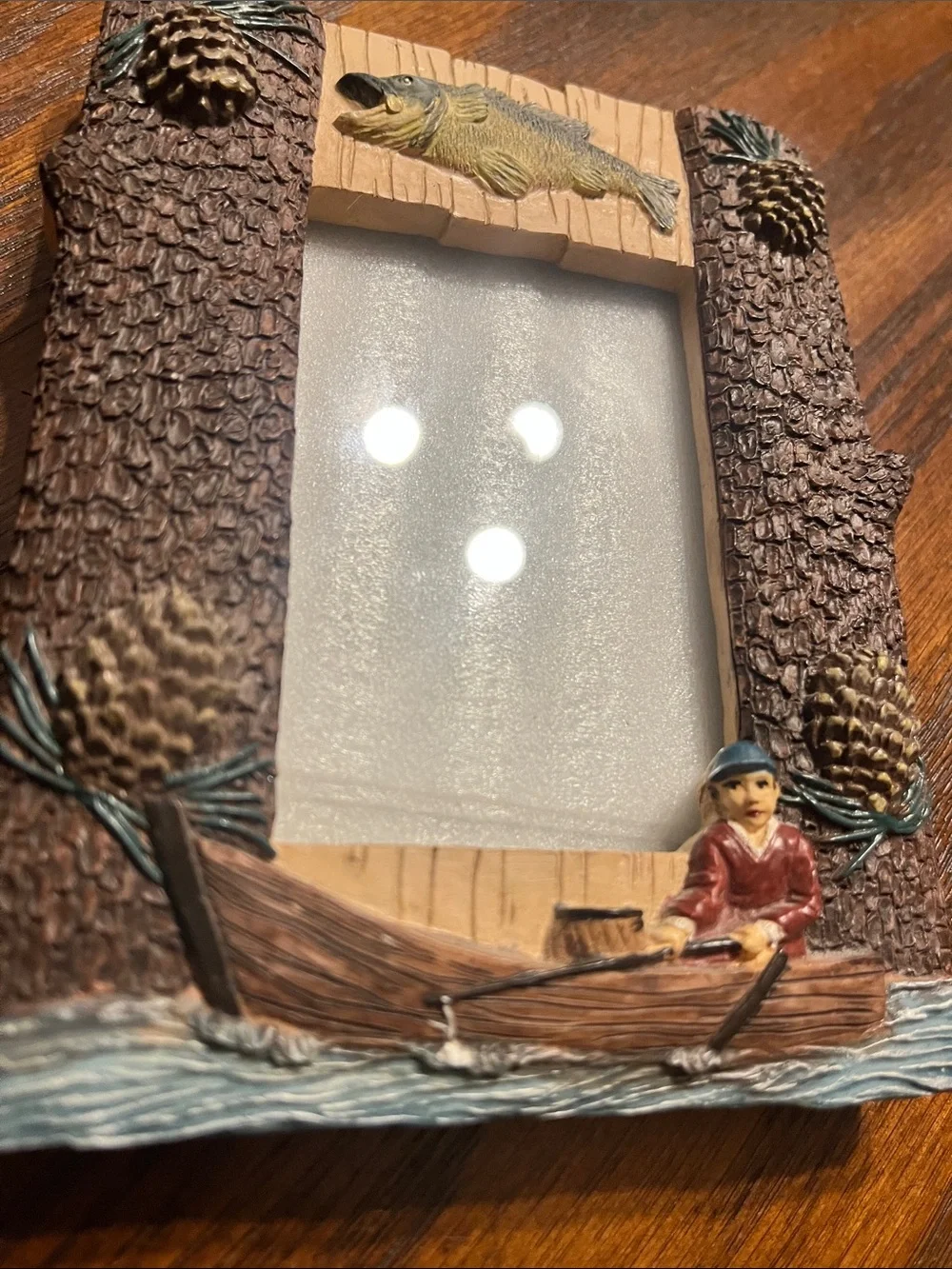 Rustic Lipco Fishing Cabin Lodge Outdoor Fisherman 3D Frame for 2